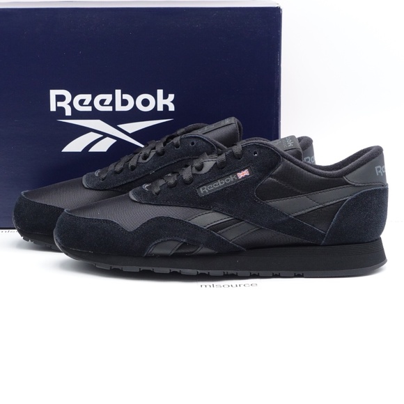 NEW Men's Reebok Classic Nylon Suede Sneakers 100033377/IE4537 Black
